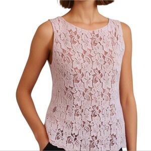 Aritzia Babaton Carter Blouse Coquette Eyelash Lace Women S Sheer Fairy Pink Y2K